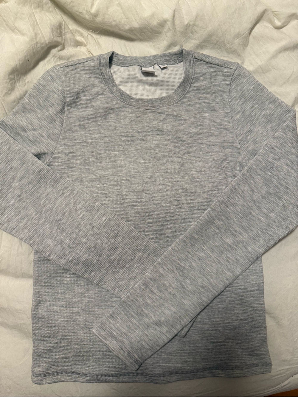 TNA Waffle Long Sleeve - Light Heather Gray